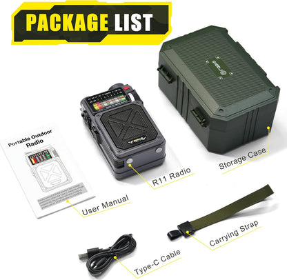 Emgykit 4000mAh AM/FM/WB/SW Shortwave Radio
